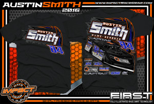 Austin Smith Crate Dirt Late Model Shirt 2016 Royal