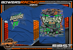 Bowers Racing Dirt Modified Shirt 2015 Royal