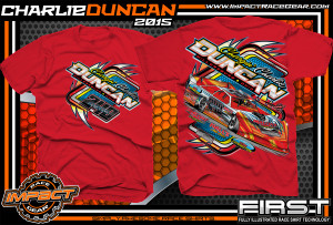 Charlie Duncan Dirt Late Model Shirt 2015 Red