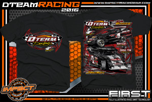 DTeam Racing Dirt Track Modified Racing Shirt 2016 Black