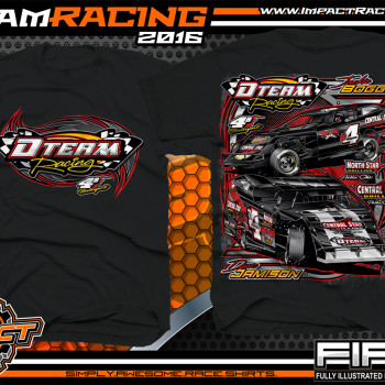 DTeam Racing Dirt Track Modified Racing Shirt 2016 Black