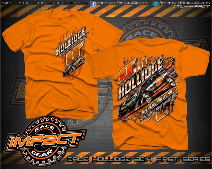 Dale Hollidge FIRST Series 2014 Dirt Late Model Shirt Safety Orange ...