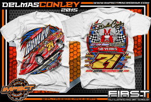 Delmas Conley Dirt Late Model Shirt 2015 wht