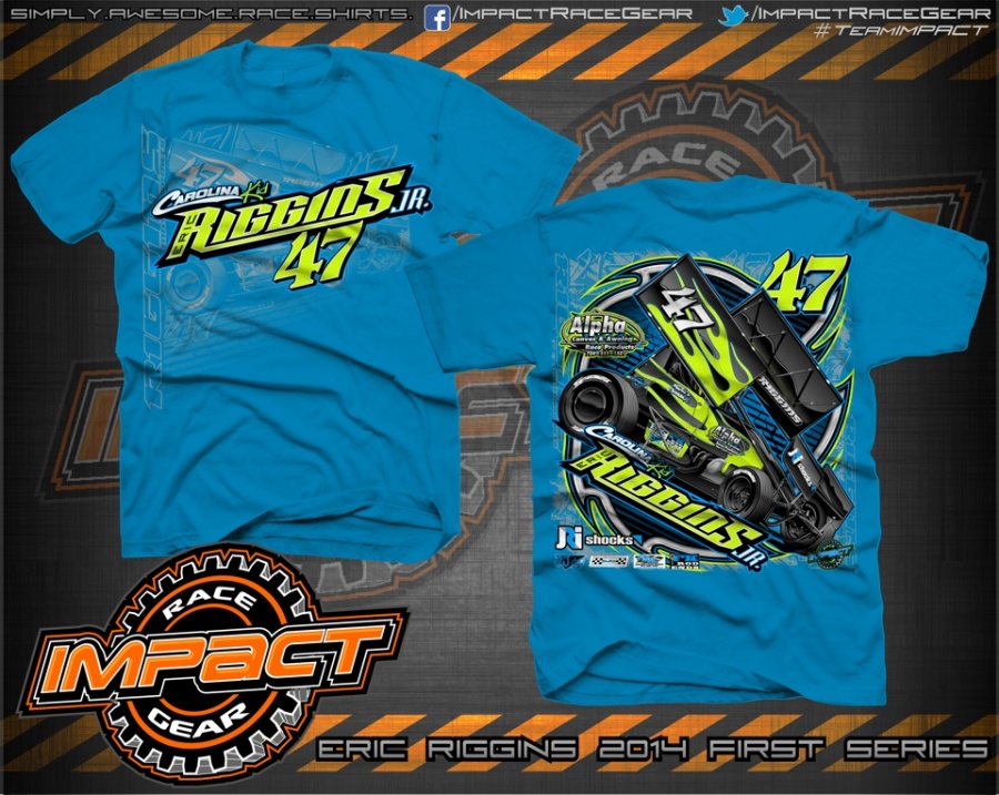 Eric Riggins FIRST Series 2014 Winged Sprint Car Race Shirt - Impact ...