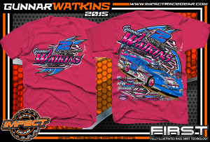 Gunnar Watkins Dirt Late Model Shirt 2015 Pink