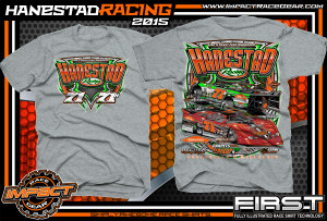 Hanestad Racing Dirt Late Model Shirt 2015 Sport Grey