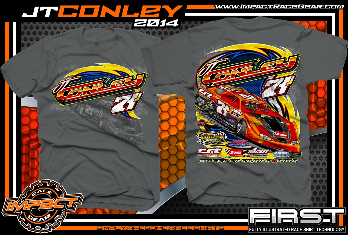 JT Conley Dirt Late Model T-Shirt - Impact RaceGear