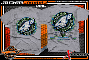 Jackie Boggs Dirt Late Model Shirt 2015 Sport Grey