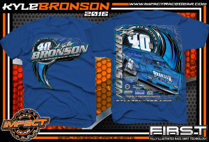 Kyle Bronson Dirt Late Model Shirt 2016 Royal