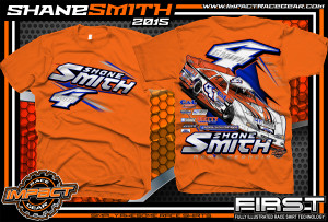 Shane Smith Dirt Late Model Shirts 2015 Orange