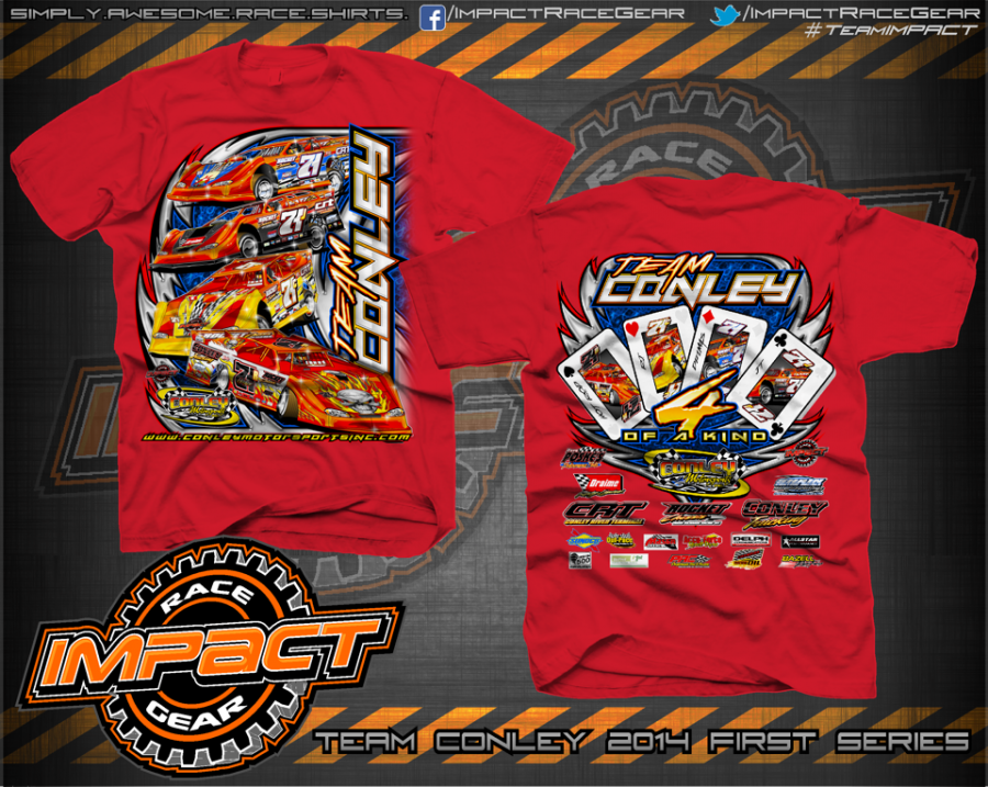 Team Conley FIRST Series 2014 Dirt Late Model Racing Shirts