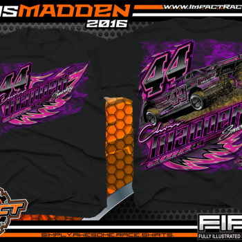 Chris Madden Dirt Late Model Racing Breast Cancer Tshirts 2016