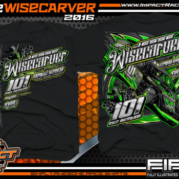 Jesse Wisecarver Modified Dirt Track Racing Shirt 2016 Black
