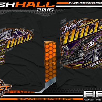 Josh Hall Dirt Late Model Racing t shirt 2016 Black