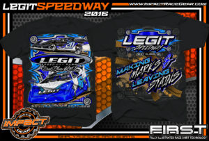 Legit Speedway Dirt Late Model Racing t shirt 2016 Black