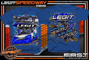 Legit Speedway Dirt Late Model Racing t shirt 2016 Royal