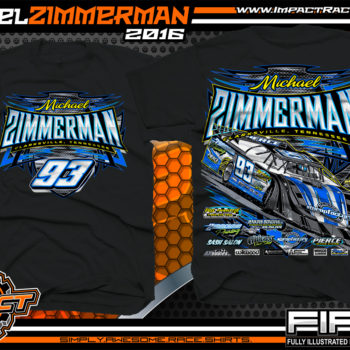 Micharl Zimmerman Dirt Late Model Racing t shirt 2016 Black