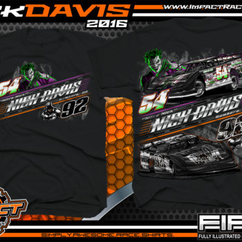 Nick Davis Dirt Late Model Racing t shirt 2016 Black
