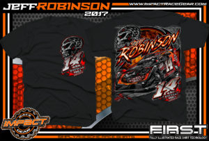 Jeff Robinson South Carolina Dirt Late Model Dirt Track Racing T-shirts