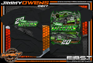 Jimmy Owens Lucas Oil Dirt Late Model Dirt Track Racing Shirt