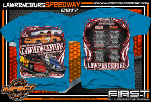 Lawrencburg Speedway Dirt Track Racing T-Shirt Sapphire