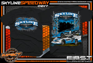 Skyline Speedway Dirt Track Racing Track and Event T-Shirt Black