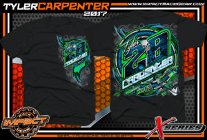 Tyler Carpenter AMRA Dirt Late Model Racing T-Shirts Black