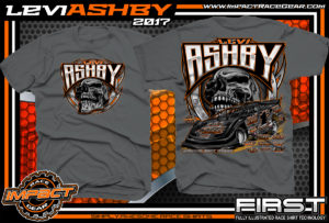 Levi Ashby Tennessee Dirt Late Model Racing T-Shirt Charcoal