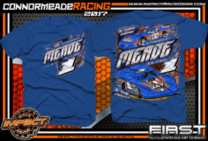 Connor Meade Kentucky Freddy Smith Dirt Late Model Custom Race Shirts Royal