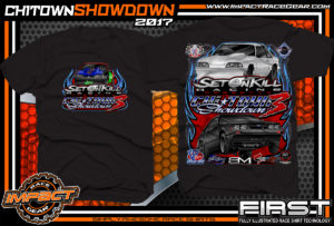 Set On Kill Custom Drag Racing Shirts Black