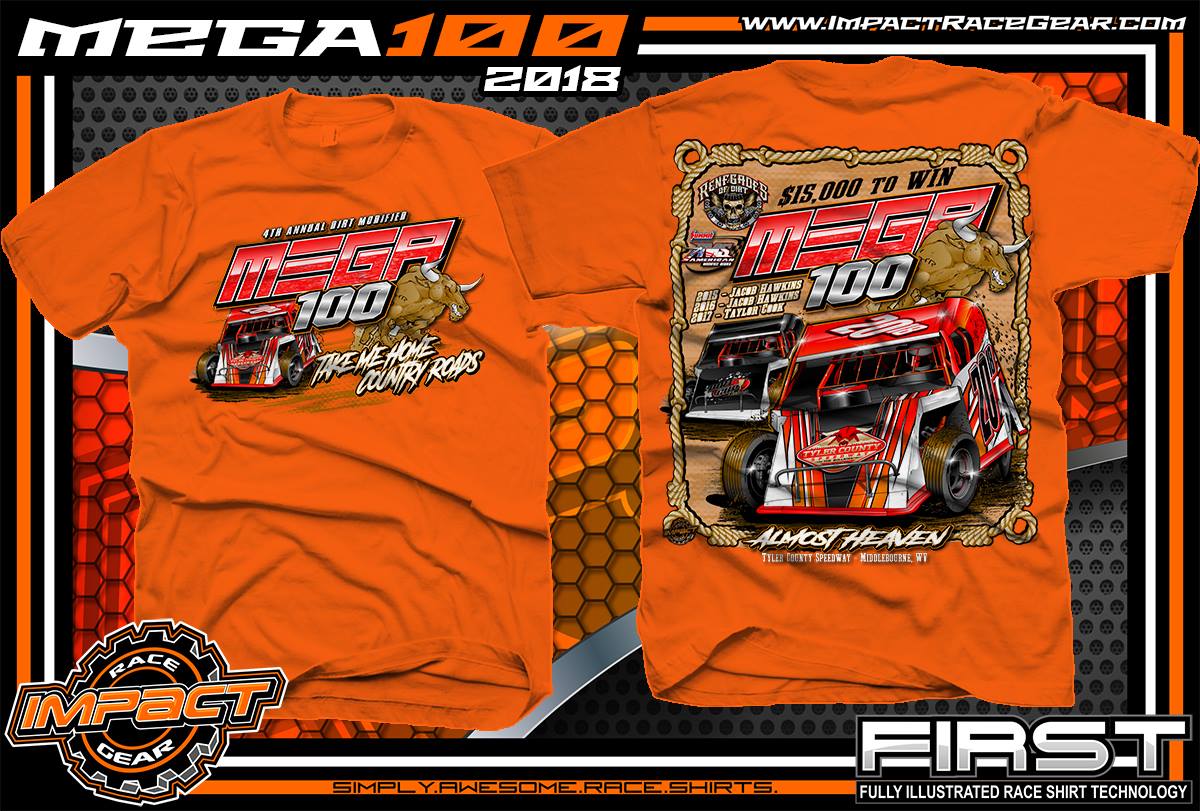 Mega 100 Dirt Track Racing Tyler County Speedway Event Shirt West ...