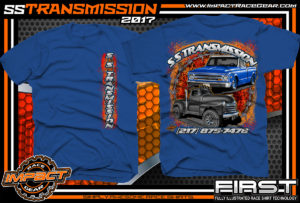 SS Transmission Custom Street Rod Shirt Royal Car Club Shirts