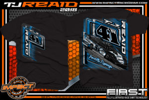 TJ Reaid Dirt Track Racing Late Model Shirts Black