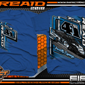 TJ Reaid Dirt Track Racing Late Model Shirts Royal