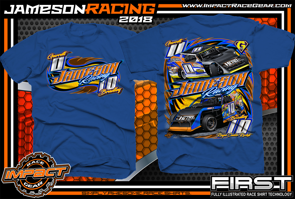 Jameson Racing Indiana UMP Modified Dirt Track Racing T-Shirts Royal ...