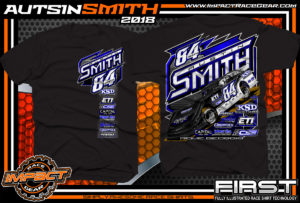 Austin Smith Lucas Oil Dirt Late Model Capital Race Cars Georgia Racing Shirts Black