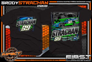 Brody Strachan USMTS Dirt Track Modified Racing Shirts Canada Black