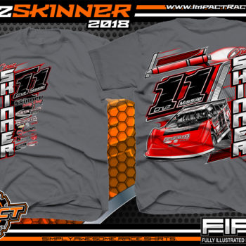 Cruz Skinner NeSmith Dirt Late Model Racing Shirts Charcoal