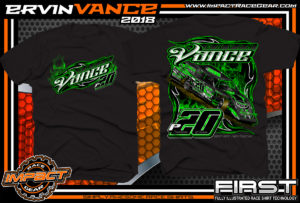 Ervin Vance Kentucky UMP Dirt Modified Racing Shirts Black