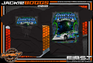 Jackie Boggs Last True Outlaw Lucas Oil Dirt Late Model World of Outlaws WOO Kentucky Dirt Late Model Shirts Black