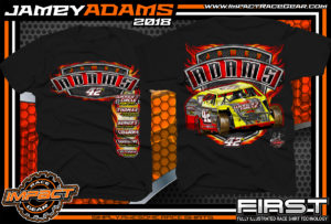 Jamey Adams UMP Modified Dirt Track Racing Shirts Black