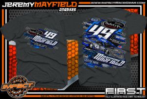 Jeremy Mayfield Dirt Late Model Race Shirts Dark Heather