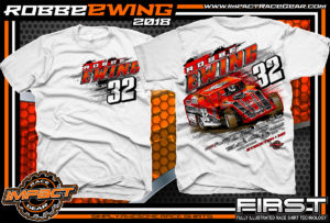 Robbe Ewing UMP Dirt Car Modified Dirt Racing Shirts Missouri White