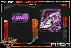 Tyler Carpenter Kryptonite Race Cars West Virginia Dirt Late Model Shirts Black