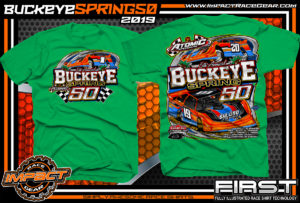 Atomic-Speedway-Lucas-Oil-Dirt-Late-Model-Series-Buckeye-Spring-50-Event-Racing-Shirt-Irish-Green