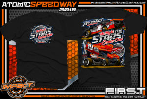 Atomic-Stars-All-Star-Circuit-of-Champion-Sprint-Cars-Racing-TShirts-Event-Shirts-Dirt-Racing-Tees-Black