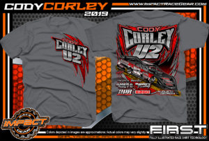 Cody-Corley-Lucas-Oil-Dirt-Late-Model-Series-Race-Shirts-Racing-Tees-Augusta-Georgia-Charcoal