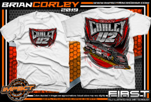 Cody-Corley-Lucas-Oil-Dirt-Late-Model-Series-Race-Shirts-Racing-Tees-Augusta-Georgia-White