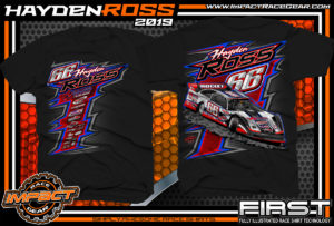 Hayden-Ross-Ross-Racing-Dirt-Late-Model-Rocket-Chassis-Lucas-Oil-Racing-T-shirts-Oklahoma-Black