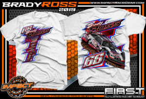 Hayden-Ross-Ross-Racing-Dirt-Late-Model-Rocket-Chassis-Lucas-Oil-Racing-T-shirts-Oklahoma-White